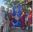 BLANKET DISTRIBUTION AMONG THE DESTITUTES TO MARK