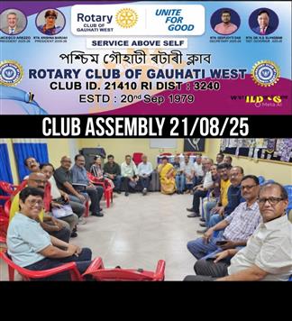 Club Assembly cum Rotary weekly Meeting.