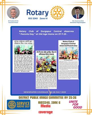 Newspaper coverage of Old Age home visit