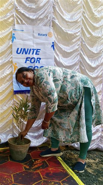 Planting in Ram Krihsna Ashram  in Durgapur