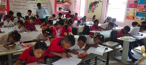 Art Competition & Annadaan among School children