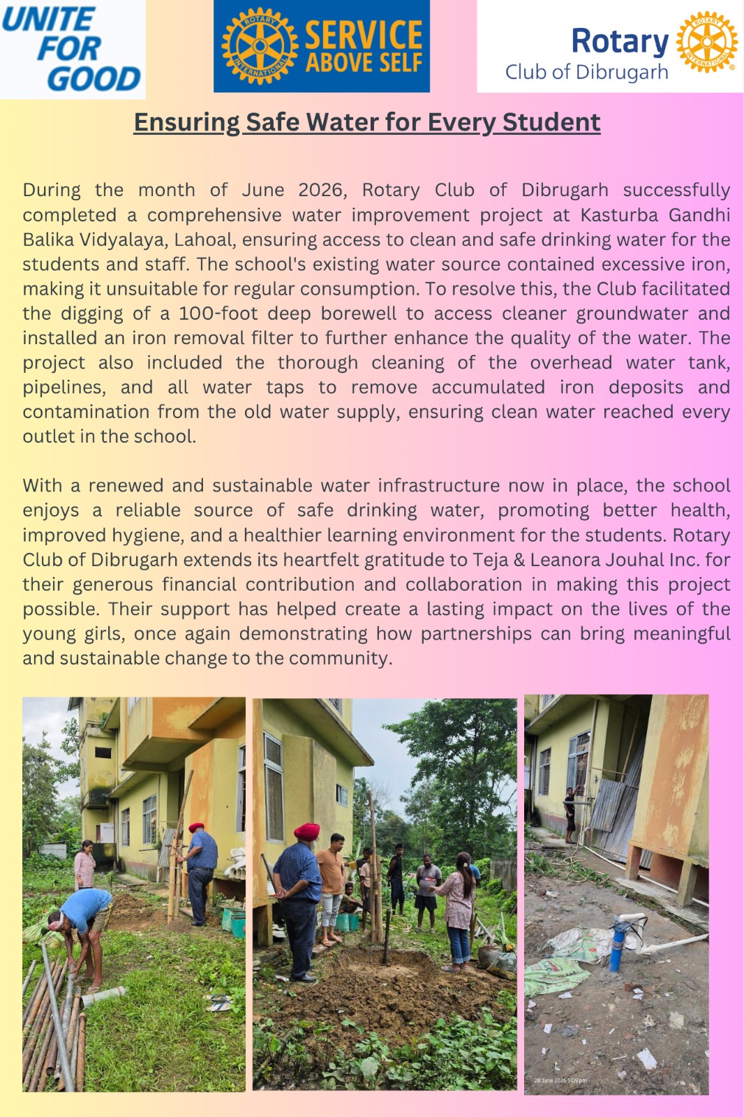 Ensuring Safe Water