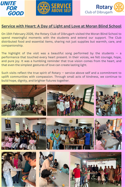 MoRAN bLIND sCHOOL vISIT