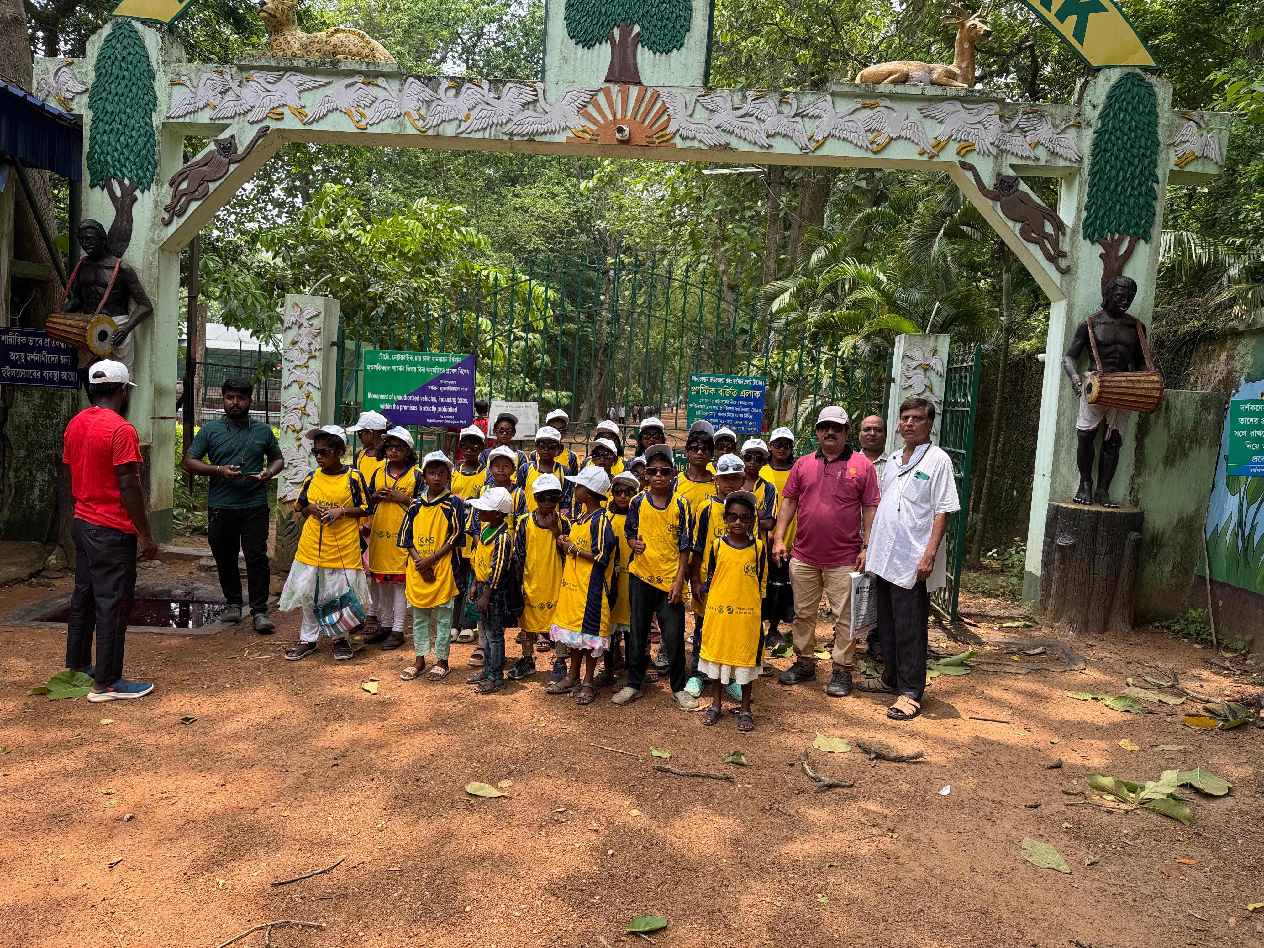 zoological park visit with the children of atribal village