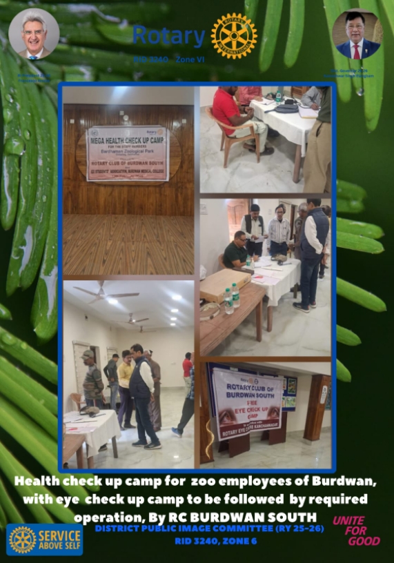 Mega Health check up camp for the employees of Zoo