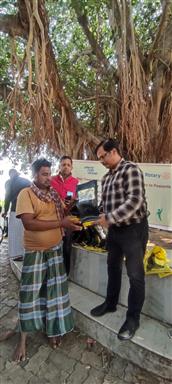 GUMBOOTs distribution among the villagers