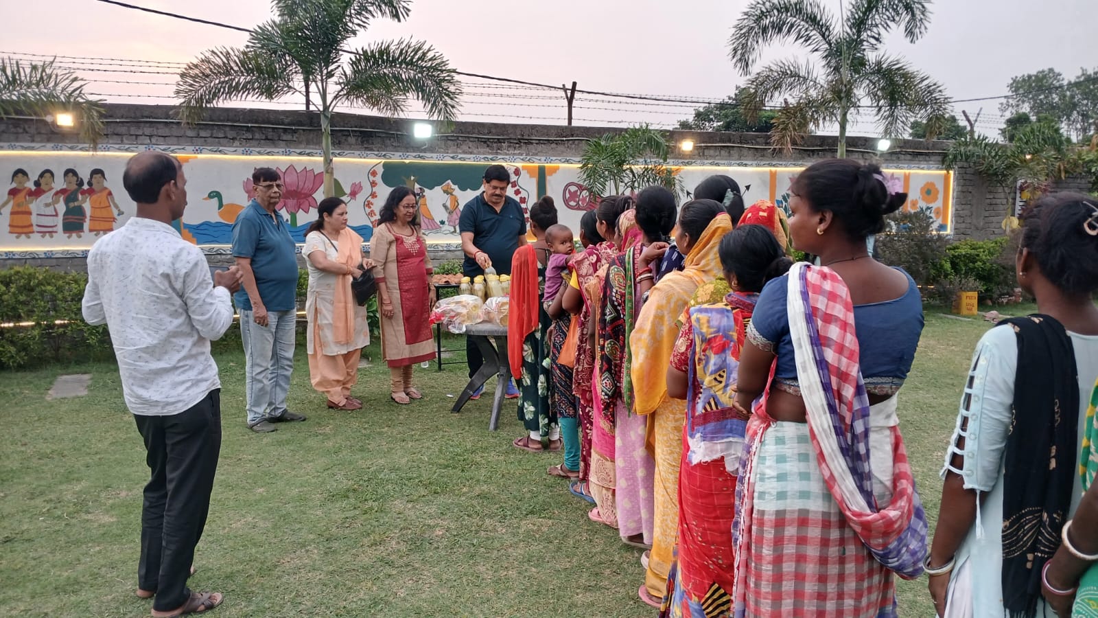 Distributed 30 nos. water bottle to adult students