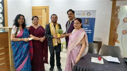 Felicitation of a Cyclist Rtn Pappu Ram Choudhary