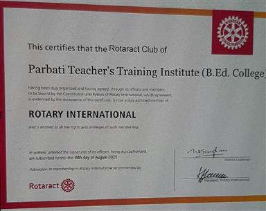 Formation of New Rotaract Club
