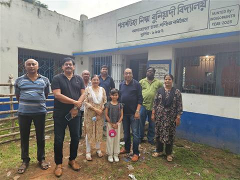 Donated one Tube Light and Ceiling Fan in a School