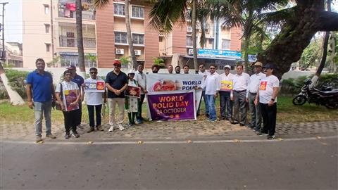 Joint Polio Awareness Rally with 4 Rotary clubs