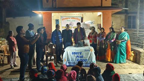 SWEATER DISTRIBUTION TO UNDERPRIVILEGED STUDENTS