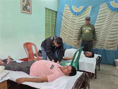BLOOD DONATION CAMP AT BANSIA VILLAGE