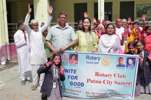 CELEBRATION OF HOLI WITH ELDERS