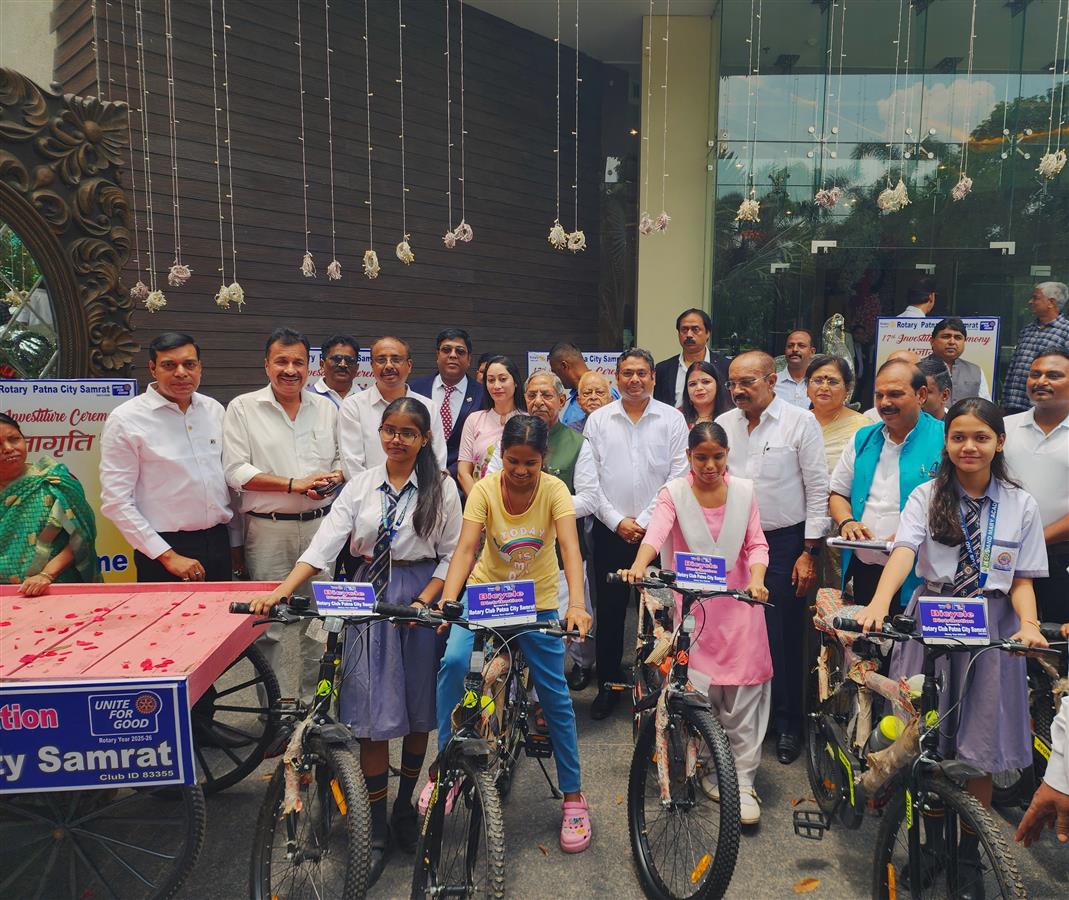 SUPPORTIN FOR GIRLS EDUCATION BY PROVIDING BICYCLE