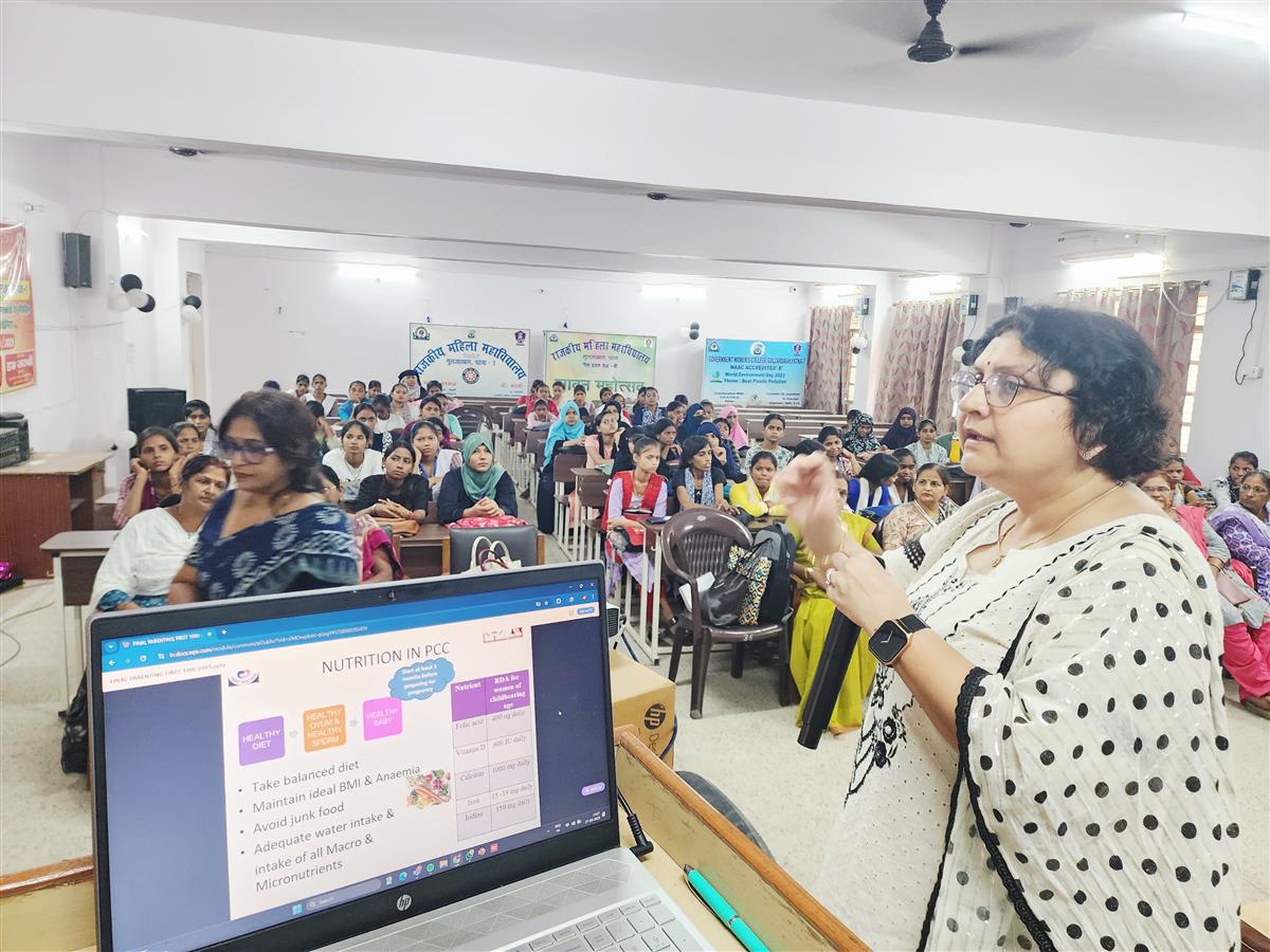 SESSION ON MOTHER AND CHILD CARE AT GOVT  COLLEGE