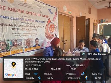 Anemia Check-up Camp at Upgraded High School Jemco