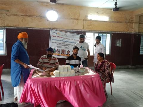 Anemia Check-up Camp at Gurudwara Sahib, Sakchi