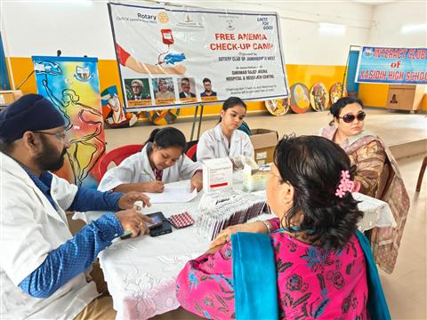 Anemia Check-up Camp at Kasidih High School