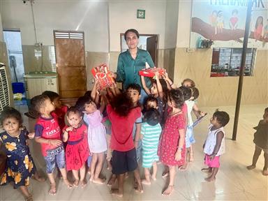 Food Distribution at Palna Ghar