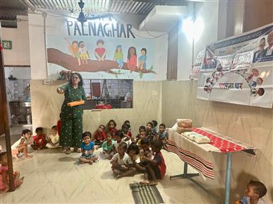 Food Distribution at Palna Ghar