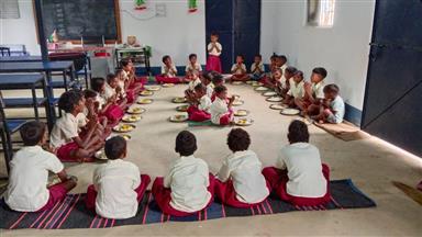 Daily mid-day meal at Chimti Toddlers School