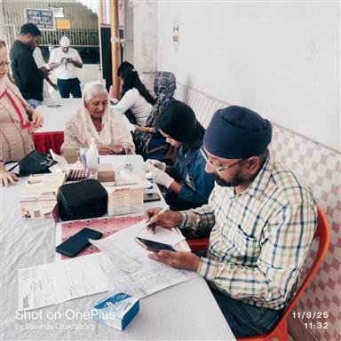 Anemia Check-up Camp at Gurudwara Sahib, Bistupur