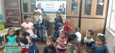 Food Distribution at Deeksha Centre