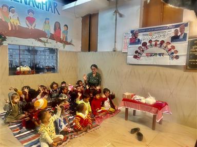 Food Distribution at Palna Ghar