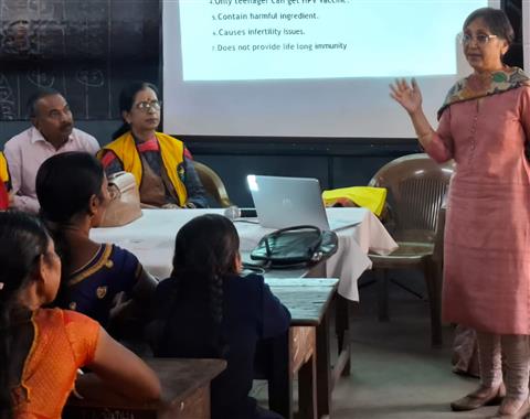 Cervical Cancer Awareness at Sakchi High School