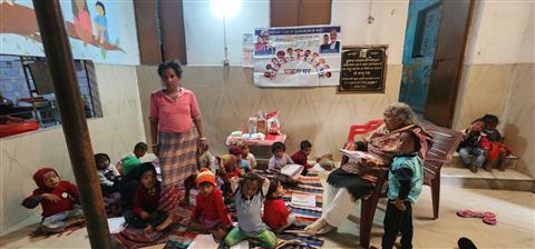 Food Distribution at Palna Ghar