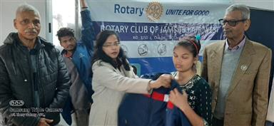 Distribution of new Jackets &Old Clothes at Chimti