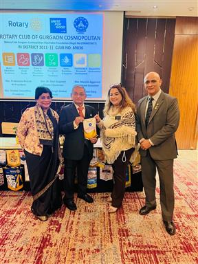 Flag exchange with Rc of Gurgaon Cusmopolitan