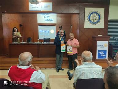 Flag exchange with RC Indra Nagar