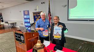Flag Exchange with Santa Clara Rotary club
