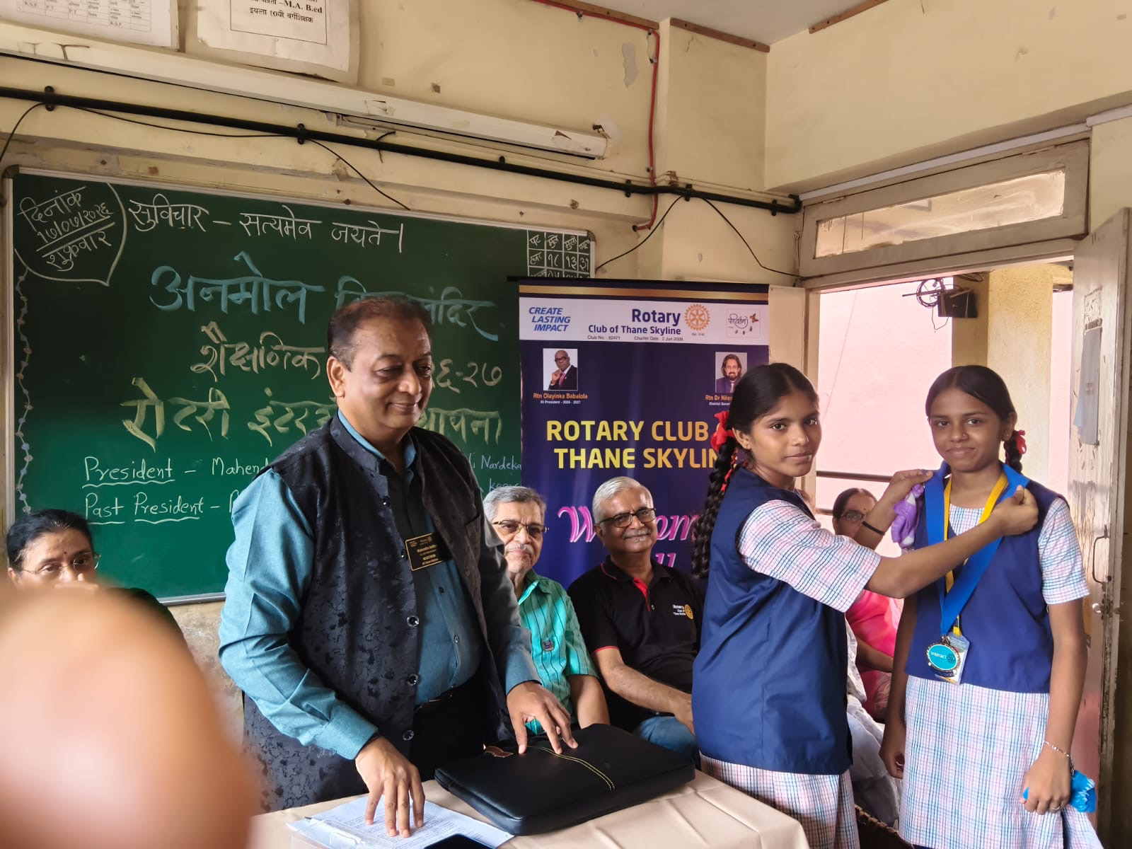 Installation ceremony in Anmol Vidya Mandir