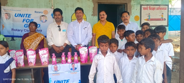 Hand wash being given to a school 