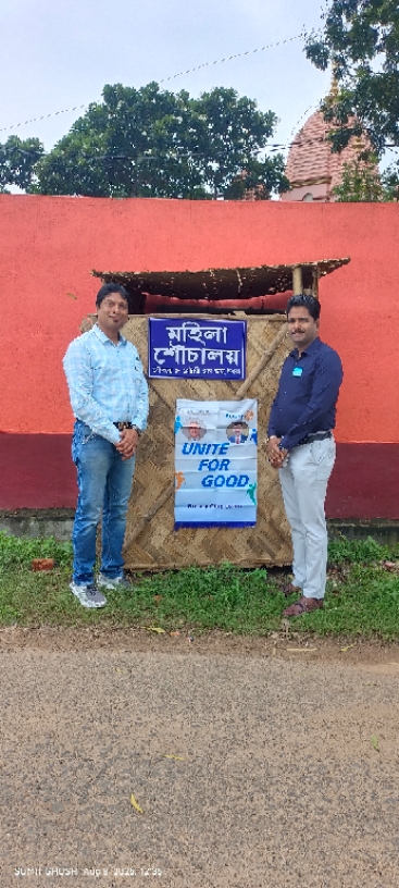 Installation of temporary bathroom at Ukhra Jhulan