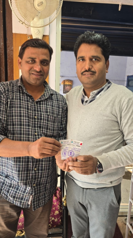 2 Blood card donated 