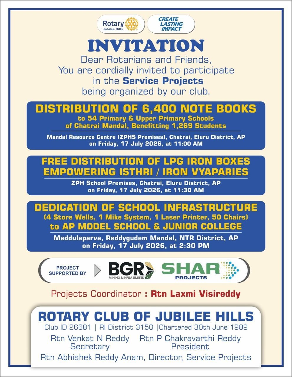 Distribution of Note Books