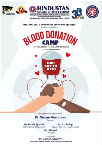 Blood donation Camp at HCAS conducted by Dr Susan