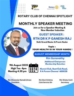 Your Health is in your hand - Dr K P Ganesh Raj