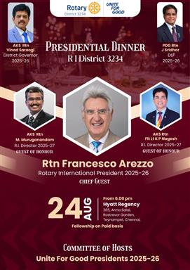 Presidential Dinner at Hyatt