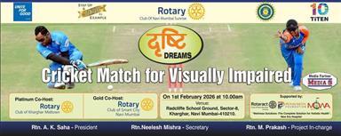 CRICKET TOURNAMENT FOR VISUALLY IMPAIRED