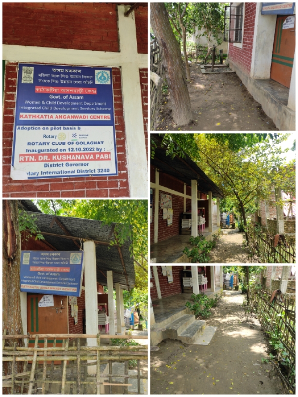 Land filling at Kathkotia Anganwari Centre