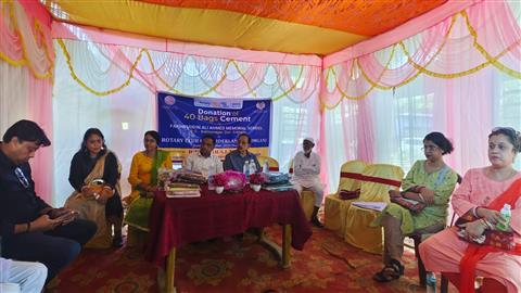 Donation of cement