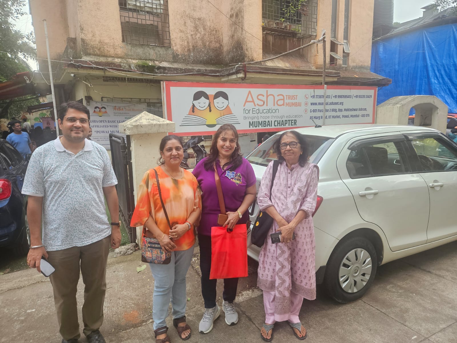 Food Distribution to the children at Asha Trust, powai