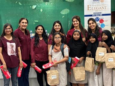 Sanitary Pad distribution project