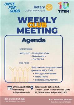 Regular weekly meeting