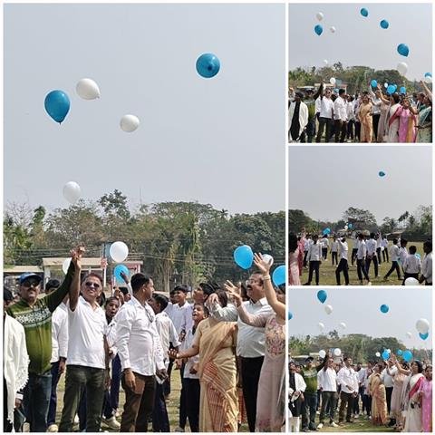PEACE DRILL MARKS ROTARY FOUNDATION DAY